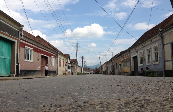 Pohled na rumunskou vesnici Sikovice